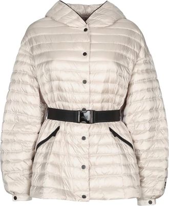 Add Giacca con cappuccio e cintura - Bianco