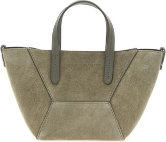 Brunello Cucinelli Grey BC Duo Mini Tote