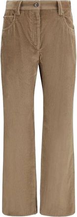 Brunello Cucinelli Pantaloni a cinque tasche dal taglio dritto - - Trousers - Donna - Beige - XS
