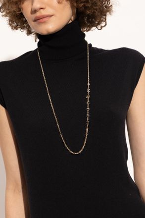 Alexander McQueen Necklace With Logo, Womens, Gold