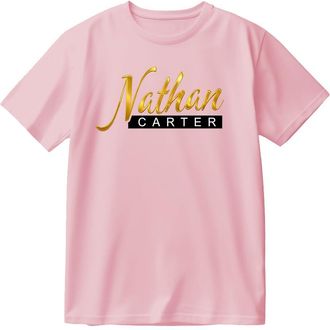 Generic Nathan Carter T-Shirt Unisex Crewneck Short Sleeve Cotton Tee Women Men Streetwear Tops (Pink,XL)