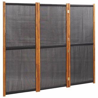 Berkfield Home 3-Panel Room Divider Black 210x180 cm
