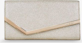 Jimmy Choo London Emmie leather clutch with all-over glitter - JIMMY CHOO - gender_Woman