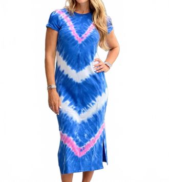 Hatley The Sierra Midi Dress In Chevron Tie Dye