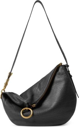 Burberry Medium Knight Ring Detailed Leather Shoulder Bag