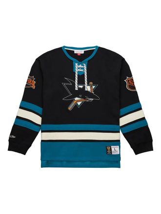 Mitchell & Ness lace-up logo sweatshirt - Black