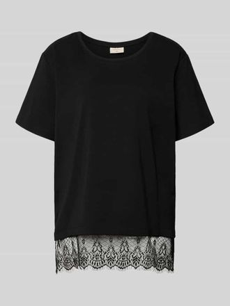 Freequent T-Shirt mit Spitze Modell SURE in Black, Gr&ouml;&szlig;e XL