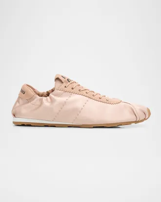 Miu Miu Satin Retro Runner Sneakers