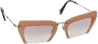 Miu Miu Pre-owned Accessories, female, Pink, Size: ONE SIZE Pre-owned Metal Sunglasses