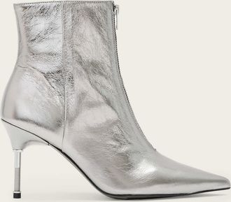 AllSaints Leather Natasha Metallic Boot, Size: UK 4/ US 7/ EU 37