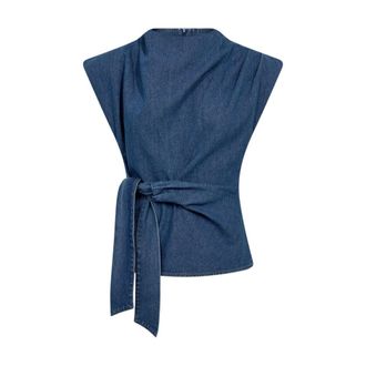 Co'Couture Dames, Tops, Blauw, Maat: XS Denim