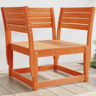 Berkfield Home Garden Chair Wax Brown Solid Wood Pine