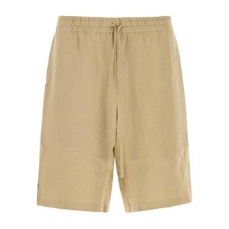 Le Kasha Casual Shorts, male, Beige, Size: XL Betul Linen Bermuda Shorts