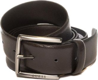 Guess Cintura in Vera Pelle - - Accessories - Uomo - Marrone - M