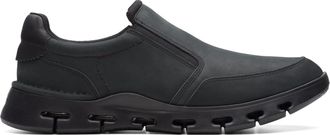 Clarks Nature X Step Nubuck Shoes in Black Standard Fit Size 10