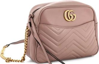 Gucci GG Marmont Matelasse Leather Medium shoulder bag - Bruin
