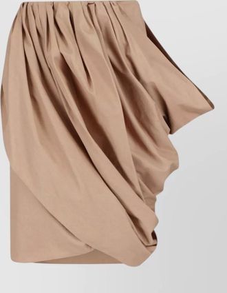 Chlo&eacute; draped midi skirt elastic waistband pocket