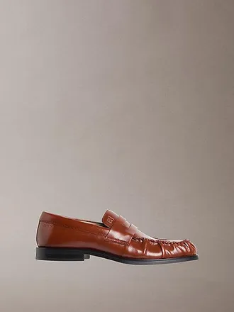 Calvin Klein Theo Mocasines De Piel Penny Plisados