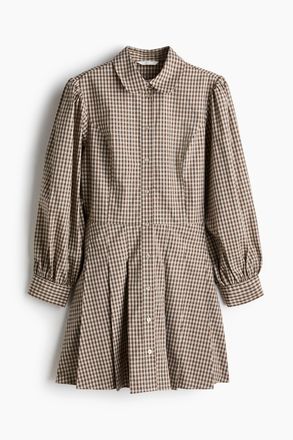 H&M Blusenkleid - Braun/Kariert