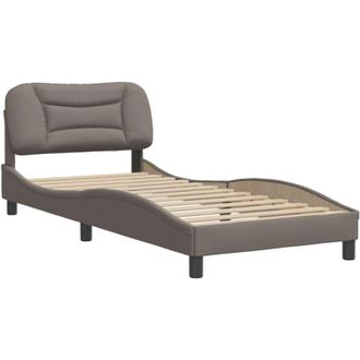 vidaXL Estructura De Cama Sin Colch&oacute;n Tela Gris Taupe 80x200 Cm Vidaxl