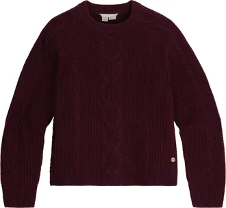 Royal Robbins Womens Rockcraft Cable Crew Sweater Purple XS