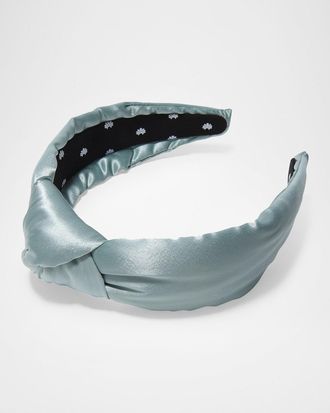 Lele Sadoughi Knotted Silk-Blend Headband