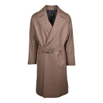 Hevò Hombre, Abrigos, Marrón, Talla: S