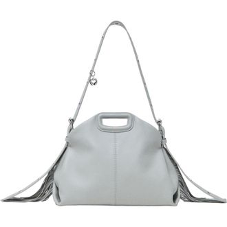 Maje Grained leather Miss M bag in Light Grey at Nordstrom, Size Medium
