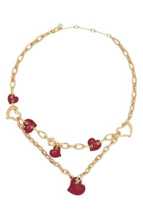 Kate Spade New York heart statement necklace in Dark Scarlet at Nordstrom