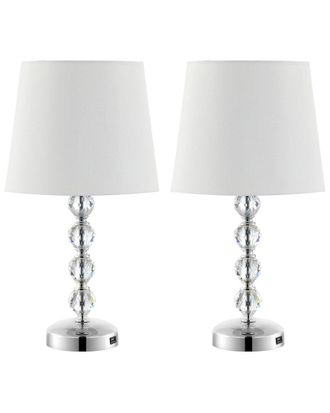 Safavieh Set Of 2 Nola Stacked Crystal Ball Lamps