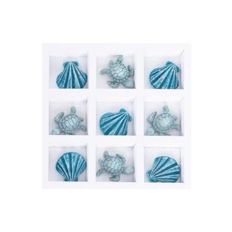 Beachcombers Shell and Turtle Ticktacktoe Decorative Game in Blue at Nordstrom