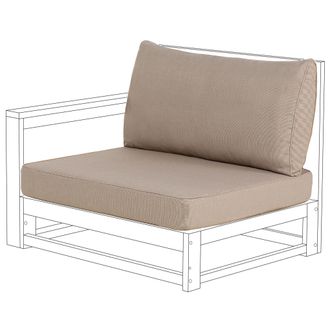 Beliani Conjunto De 2 Fundas De Coj&iacute;n Exterior Para Asiento Individual Gris Pardo Timor