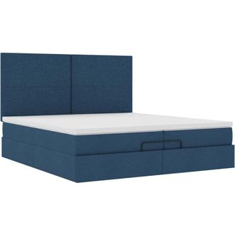 vidaXL Vidaxl - Estructura De Cama Otomana Con Colchones Tela Topo 200x200cm
