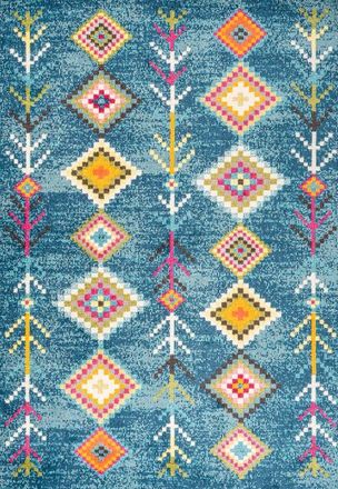 Jonathan Y Designs Love Geometric Area Rug in Dark Blue/multi at Nordstrom, Size 3Ft 0In X 5Ft 0In