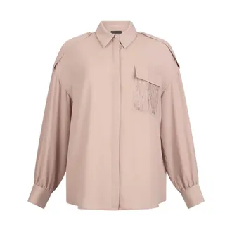 Liu Jo Dames, Blouses & Shirts, Beige, Maat: S Poliester