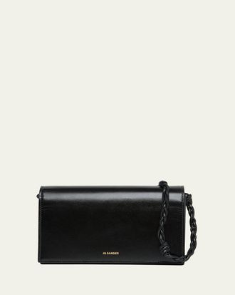Jil Sander Tangle Twisted-Strap Leather Crossbody Bag
