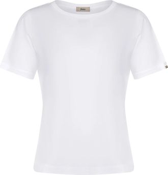 Herno T-shirt Jersey - Dames - T-shirts - Wit - L - Katoen - Tops