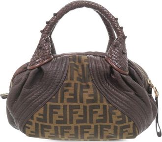 Fendi Pre-owned Fendi Mini Zucca Canvas and Leather Spy Handbag Ladies 6112APKEAZOQ9CL2