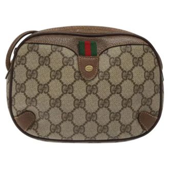 Gucci Pre-owned Leather gucci-bags - Dames - Pre-owned - Beige - Maat: ONE Size Leer