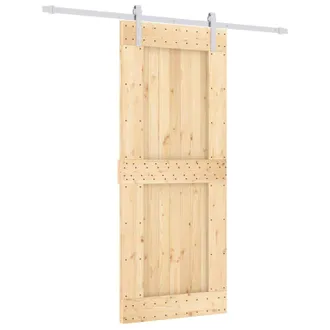 vidaXL Puerta Corredera Natural Y Blanco 85 X 210 Cm Vidaxl
