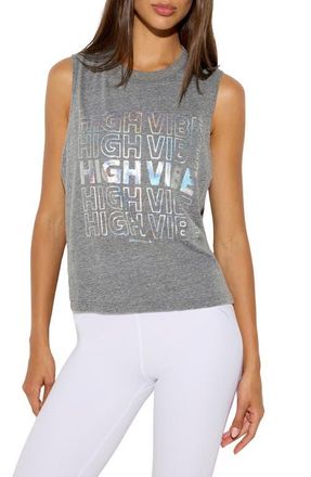Spiritual Gangster High Vibe Muscle Tank in Heather Grey at Nordstrom, Size X-Large