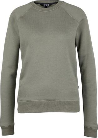 Stoic MerinoFlatFleece240 SolbergSt. Crew Merinopullover für Damen | grau/oliv