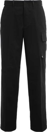Fendi Katoenen gabardine broek - Heren - Straight fit broeken - Zwart - M - Katoen - Broeken