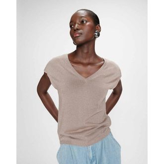 Grace & Mila Lurex T-shirt met V-hals VALSONS