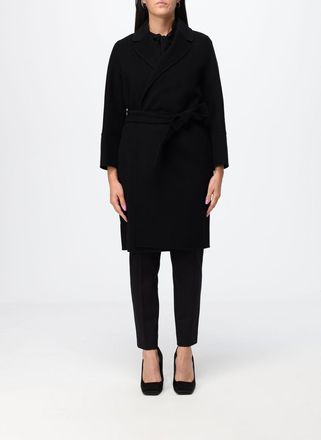 Max Mara S Max Mara Cappotto a vestaglia in pura lana vergine al ginocchio