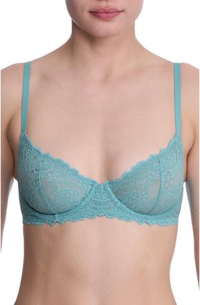 Natori Heavenly Lace Convertible Balconette Bra in Electric Aqua at Nordstrom, Size 36Ddd