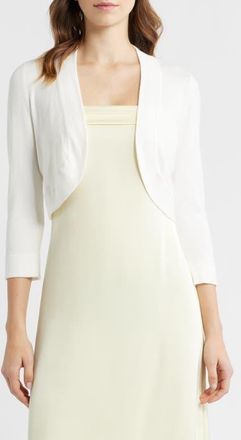 Eliza J Bolero Cardigan in White at Nordstrom, Size X-Large