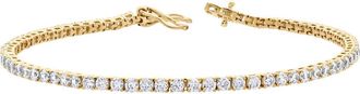 LuvMyJewelry Azora 4 Ct 10K Gold Lab Grown Tennis Bracelet in 10K Yellow Gold at Nordstrom, Size 7