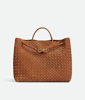Bottega Veneta Large Andiamo - Brown - Woman - 100% Calfskin
