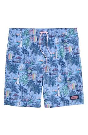 Vineyard Vines 7-Inch Chappy Swim Trunks in Keys Toucan at Nordstrom, Size Xx-Large